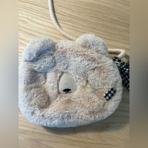 Zara Fluffy Bear Pouch Bag Pochette